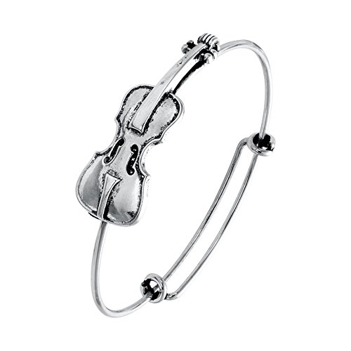 Image of Preppy Bracelets Music Lover Violin Stretch Bangle Bracelet Jewelry Gifts