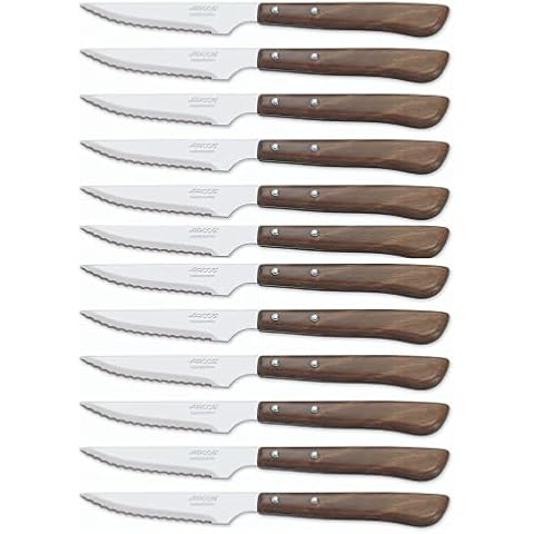 Arcos Cuchillos de Mesa Caja de 12 uds Cuchillo Chuletero Cuchillo de Mesa Cover