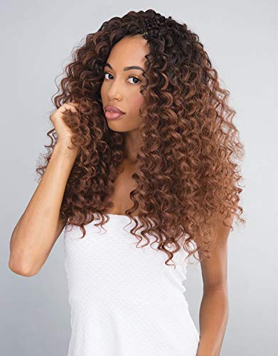 Janet Collection Perm Peruvian DEEP WAVE Crochet Braid 18 Pack of 4 (1B)