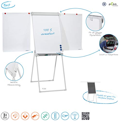 Franken FC84 Flipchart-bord Deluxe Standard, 67,5 x 58 cm, 8 kg, 67 x 95 cm, lichtgrijs - Image 4