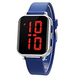WUTAN Orologi per bambini per ragazzi e ragazze dai 5 ai 7 anni 6-12 11-15 anni, orologio digitale a LED con quadrante grande, orologio sportivo per bambini, casual, impermeabile