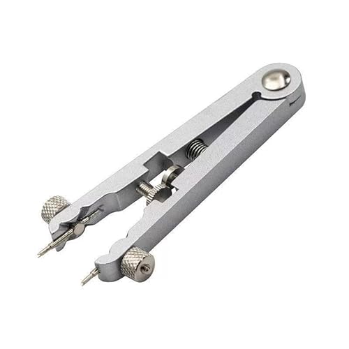 POVVFRTY 6825 Ear Clipper V-Shaped Watch Repair Tool Disassemble Watch Strap Metal Ear Spring Shaft Disassemble and Disassemble Watch Clipper Ear Batch(Silver)