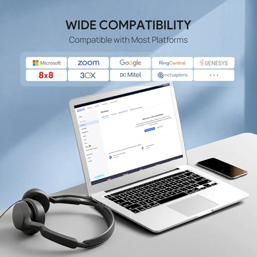 Yealink UH42 USB-C/A Headset with Noise Cancelling Mic, Wired Headphones for PC Computer Laptop, Compatible with Zoom Teams, Comfort Ear Cushions, Stereo Sound, in line Controls by Yealink - Image 9