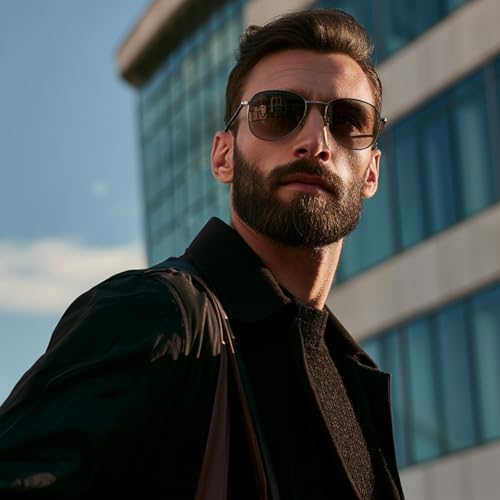 Image of Classic Pilot Sunglasses for Man Aviator Polarized Sports Sun Glasses UV Protection for Cycling Fishing Driving