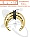 ZS 2Pcs Pincher Tapers Septum Rings, 2G 4G 6G 8G 10G 14G 16G Buffalo Horseshoe Stretcher Expander Piercing for Stretching Pierced Nose Ear Gauge (4g,12mm)