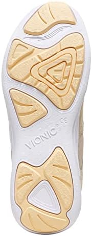 Vionic Women's Agile Chance Walking Sneakers-Supportive Lace-Up Sneakers That Include Three-Zone Comfort with Orthotic Insole Arch Support, Medium and Wide Fit, Semolina 7.5 Medium | Image 3