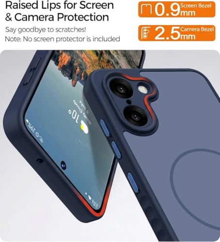 Image of VONZEE Matte Magnetic Case Compatible for OnePlus Nord CE 5 5G Wireless Charging Shockproof Anti-Scratch TPU PC Slim Fit Full Protection Phone Cover for OnePlus Nord CE 5 5G-Navy