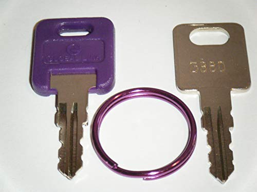 GLOBAL LINK LOCK Global Link G380 RVs Motorhome Trailer Key Cut to Key/Lock Number G380 ONE Purple Key 1 Metal 1 Purple Key Ring