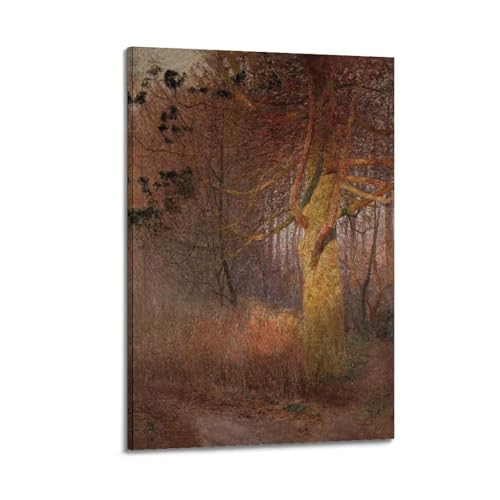 Poster Emile Claus Arbre au Soleil Poésie Lumineuse sur Toile
