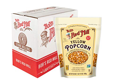 Image of Bob's Red Mill Yellow Popcorn, 30oz (Pack of 4) - Non GMO, Whole Grain, Vegan, Kosher