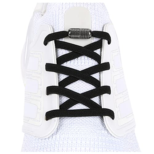 Image of ZHENTOR Elastic Shoe Laces, Elastic No Tie Shoelaces for Sneakers, One Size Fits All Adults and Kids Shoes