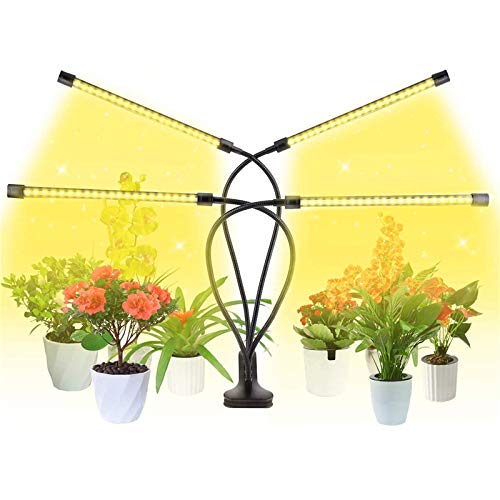 Wolezek Lampe LED Pour Plantes - 80 LED - 3000 K - 5000 K - 660 Nm - Spectre Complet Pour Plantes D'intérieur - Avec Minuteur - 10 Types De Luminosité Et 3 Modes D'éclairage Pour Légumes