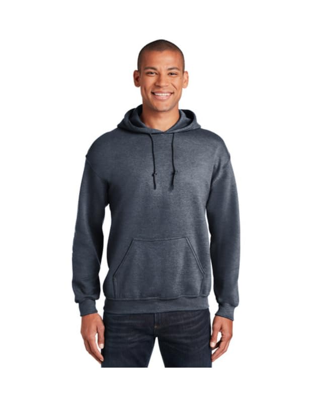 Image of Gildan Men's Heavy Blend Drawcord Hooded Sweatshirt, Safety Pink