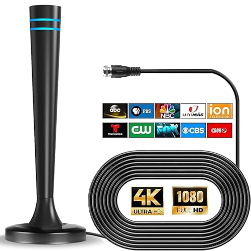 Wmf Tv Antenna, Antenna Tv Digital Hd Indoor, Tv Antenna Indoor, Support 4K 1080P Free Local Channels-Support Tv Antenna For Smart Tv Indoor And All Older Tv'S -Signal Booster 16Ft Coax Hdtv Cable cover