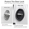 4Pcs Silicone Lock Accessories, Foldable Door Lock Cover Latch Protector, Anti-Collision Universal Car Accessories for Vehicles, Taxi, Car-Hailing (Black) #2