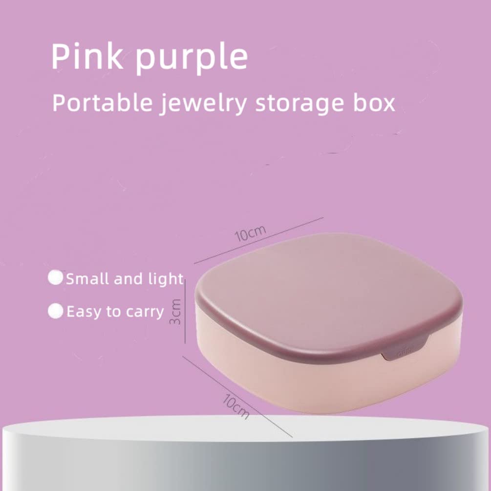 ProttyLife Coffret à Bijoux De Voyage Petit Et Pratique Avec Miroir – Idéal Pour Rangements De Bagues, Boucles D'Oreilles, Colliers – Cadeau Fille/Femme (Rose)