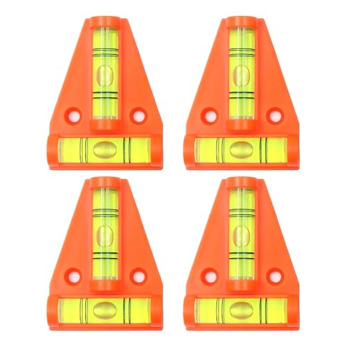 Nivel de burbuja pequeño de 4 piezas, mininivel de burbuja, piezas y accesorios para autocaravanas, kit de nivel de burbuja, accesorios para autocaravanas, rampa de nivelación, nivel de bolsillo