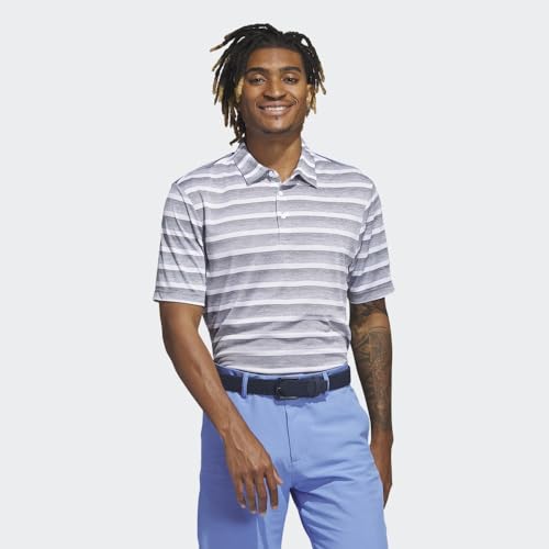adidas Mens Two-Color Stripe Polo Shirt2