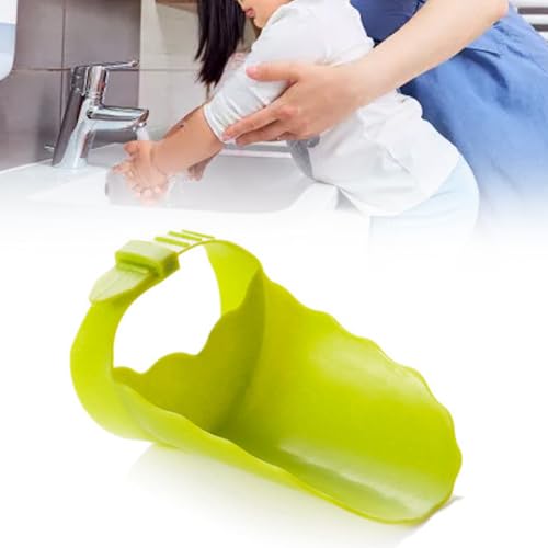 Image of Zerodis Kids Faucet Extender, PP Material, Easy Installation, Kids Friendly Design, Designed for Kids, Faucet Extension (Green)