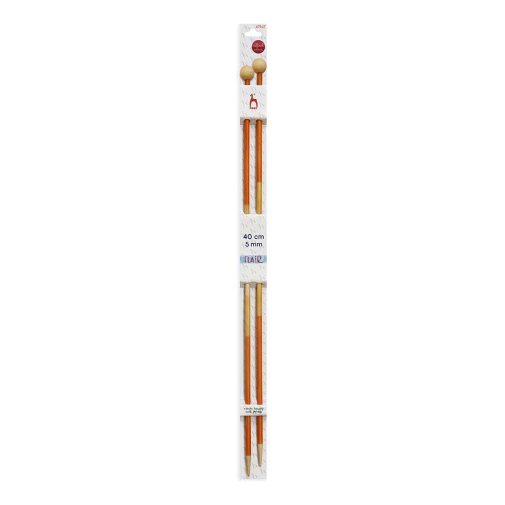 Pony - Pony Flair Wood (40cm, 5.00mm) Knitting Needle - 1 Needle