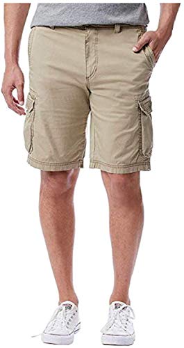 UNIONBAY Mens Flex Waist Cargo Short (Sand, 36)