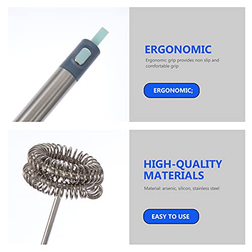 HEMOTON Rvs Melkschuimer Blender Handheld Elektrische Garde Schuim Maker Reizen Koffie Frother Drink Mixer Frappe Garde… - Afbeelding 7