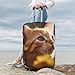 QSMBNET Travel Luggage Cover Cute Cat Spandex Suitcase Protector Washable Baggage Covers Fashion Elastic Scratch-Resistant Luggage Cover Protector Fits 18-32 Inch Luggage