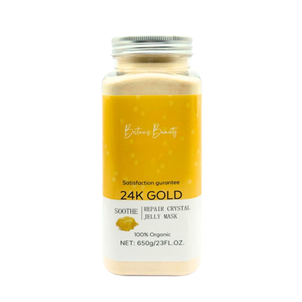 Britain's Beauty Hydrating Jelly Face Masks - Organic HydroJelly, Brightening & Anti-Aging Facial Mask for Skincare, 24K Gold, Collagen & Charcoal, Moisturizing Face Treatment for All Skin Types