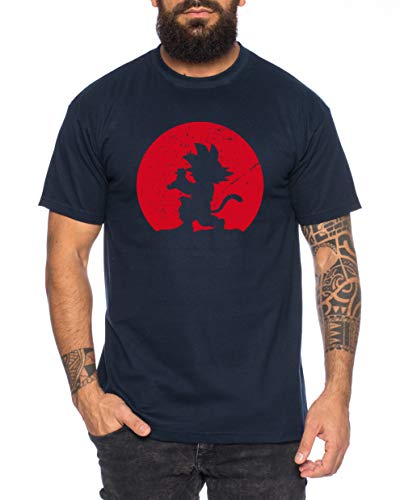 Kame Moon Manga Camiseta para Hombre One Goku Dragon Master Son Ball Vegeta Turtle Roshi Piece Golds Db, Farbe2:Azul Oscuro, Größe2:Large Cover