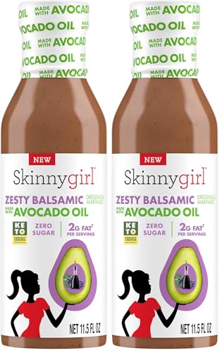 Image of Skinnygirl Sugar Free Gluten Free Avocado Oil Salad Dressing, Zesty Balsamic, 11.5 Ounce (Pack of 2)