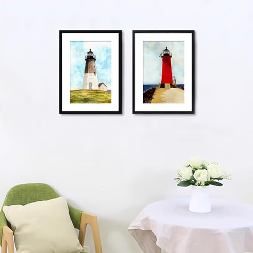 Delsen 10 Stücke Passepartout Weiß Passepartout 1,5 mm Außengröße 20,5x29,5 cm (DIN A4) Innengröße 15x20 cm für Bilder, Kunstdrucken,Fotos