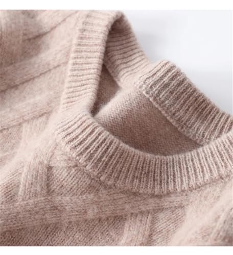Men Merino Wool Pullover O-Neck Long Sleeve Sweater Knitwear Winter Thickened Warm Light Clothing2