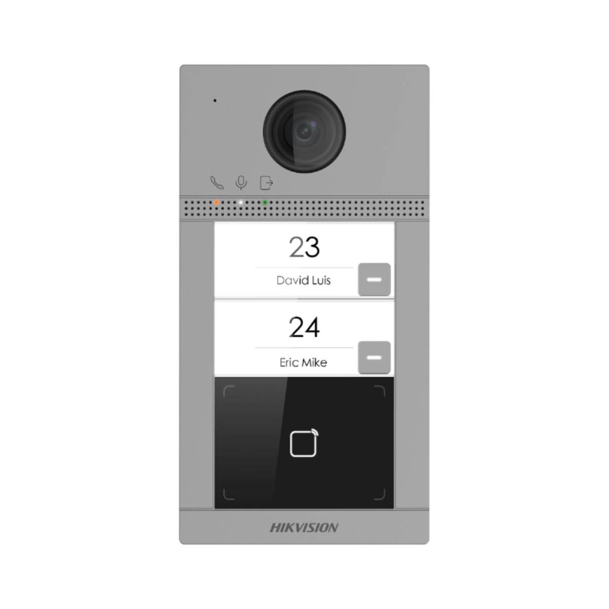 Interphone vidéo IP Hikvision Villa Door 2MP WiFi PoE 2 boutons avec ouverture de carte MF 2 relais intégrés IP65