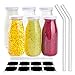6 x Glasflaschen 250ml Milchflaschen mit Deckel, Leere Kleine Glasflaschen für Saft Smoothie, Likörflaschen Flaschen zum Befüllen Mini Gläser mit Glas Strohhalme für Getränke, Hochzeiten Dekoration ml Glas günstig Kaufen-6 x Glasflaschen 250ml Milchflaschen mit Deckel, Leere Kleine Glasflaschen für Saft Smoothie, Likörflaschen Flaschen zum Befüllen Mini Gläser mit Glas Strohhalme für Getränke, Hochzeiten Dekoration