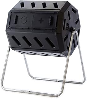 FCMP Outdoor IM4000 Dual Chamber Tumbling Composter (Black)