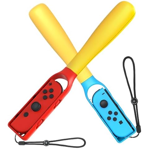 Baseball Bat for Nintendo Switch Joy-Con Controller, Nargos Baseball Game Controller Accessories Compatible with Nintendo Switch OLED/ Nintendo Switch （2PCS） Cover