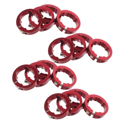 ledmomo 20個自転車グリップ固定リング アロイ製ハンドルロッククランプ 山地 ロードバイク対応 滑り止め耐衝撃ハンドルクランプリング レッ