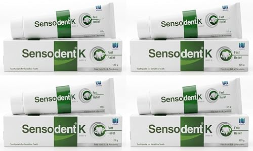 Image of K Toothpaste for Sensitive Teeth - Instant Relief & Long-Lasting Protection, Dentist Recommended, SLS & Paraben Free - 125g x Pack of 4