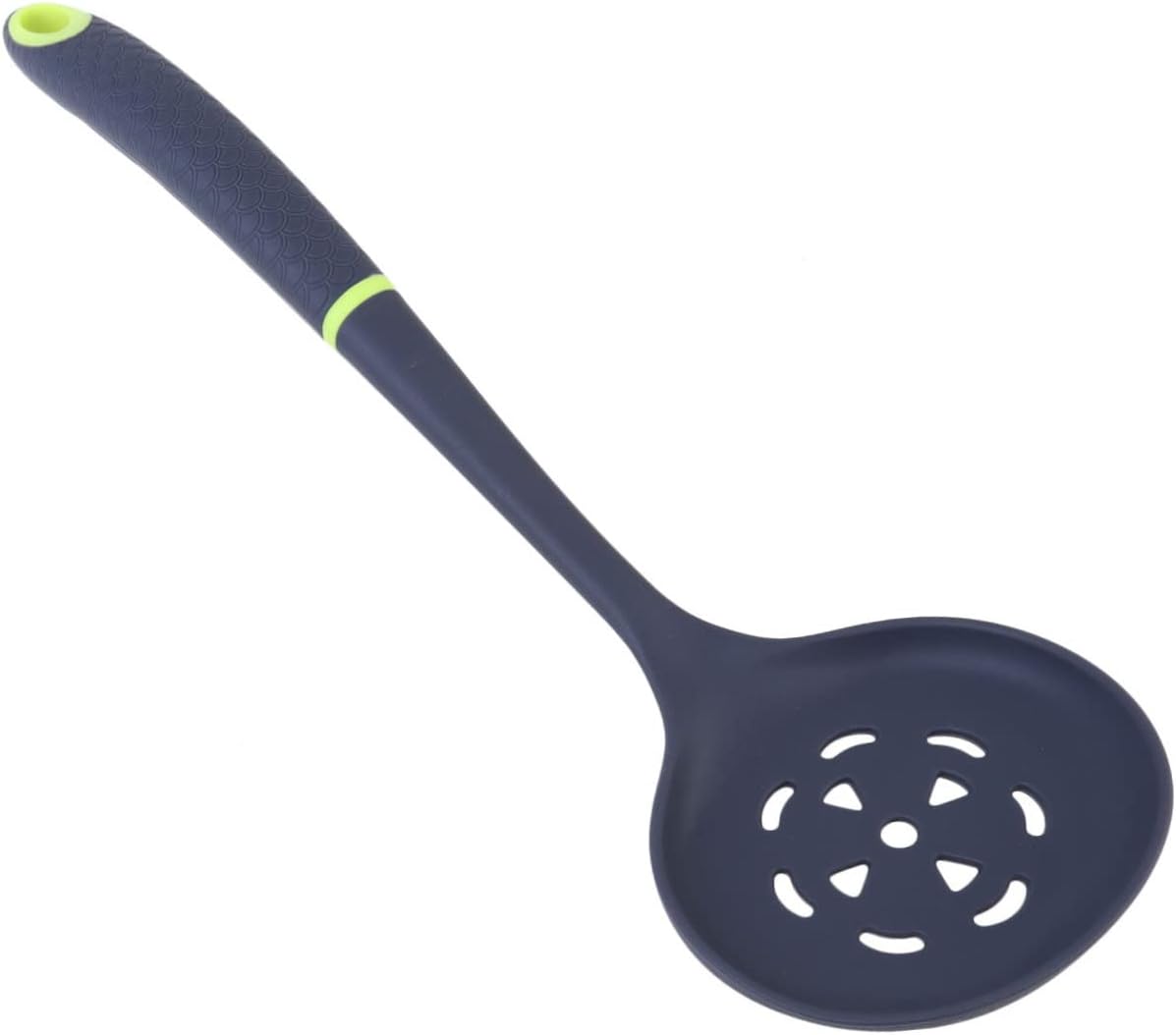 Garneck 2pcs Silicone Skimmer Spoon Slotted Ladle for Easy Serving and Frying Kitchen Utensil for Home and Restaurant Use Grey Green