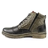 KRISBUT Schnürschuhe Leder Boots Herren 6748-2-4 (eu_Footwear_Size_System, Adult, Men, Numeric, medium, Numeric_45)