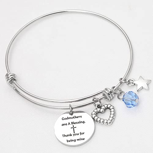 De&ai Godmother Bracelet First Communion Favors Gift Christening Bangle God Parent Gift Catholic Gift3