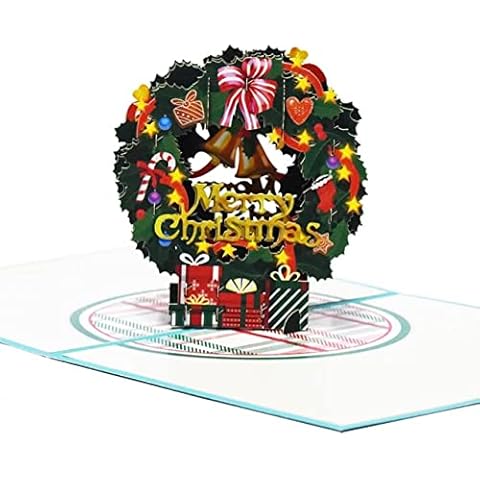 Merry Christmas 3D Pop Up Card Christmas Greeting Card Gift Present 15 x 20 cm Cover