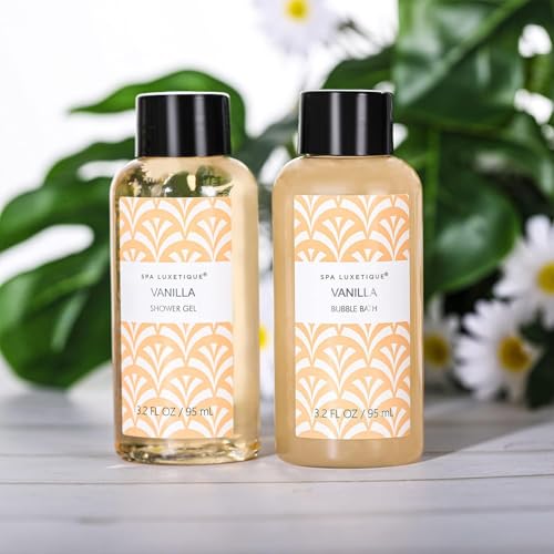 Spa Luxetique Spa Gift Set, 6pcs Vanilla Bath Gifts for Women, Travel Gift Box with Hand Cream, Body Lotion, Shower Gel, Bubble Bath, Mothers Day Gifts, Valentine's Gifts for Her - Image 4