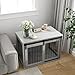 PawHut Hundekäfig 98 cm Hundebox für Zuhause mit Abschließbar Schiebetüren Moderne Metall Indoor Hundehütte für große Hunde Hundehaus 98 x 58 x 61 cm Grau