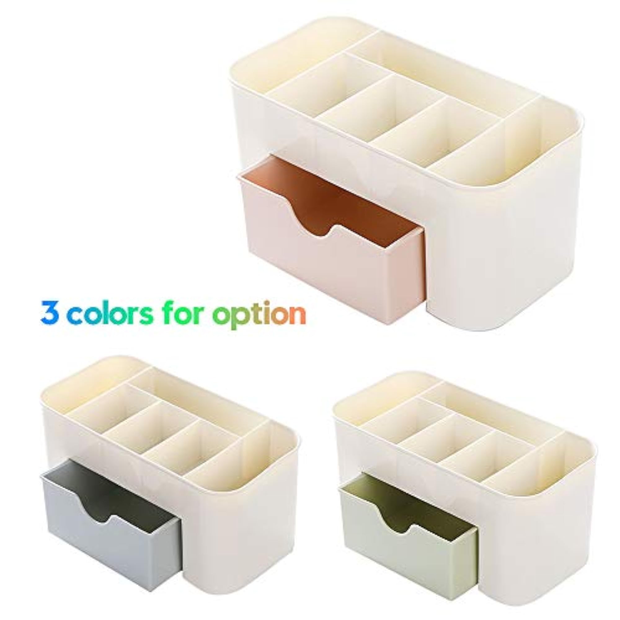 Makeup Organizer Box with Drawers and Lipstick Case