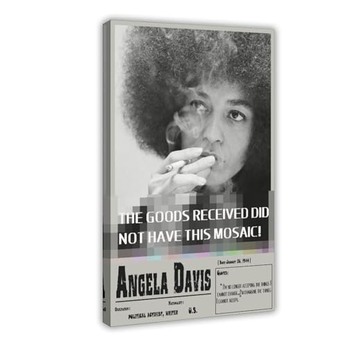 TONITOTA A Tribute to Political Activist Angela Davis Canvas Art Poster | Memorial for Famous Figures | Wall Art Picture Prints | Frame 12x18inch