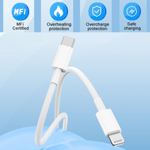 Image of USB C to Lightning Cable, 20W MFi Certified iPhone Fast Charger Sync Type C Charging Cable Compatible with iPhone 14 /14 Plus /13 /13 Mini /13 Pro Max /12 /12 Pro Max /11 /11 Pro /XS