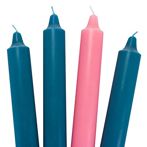 Advent Candle Set - 3 Blue 1 Pink (12" x