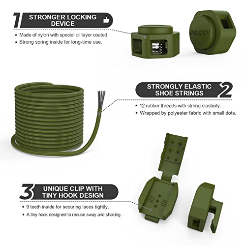 Image of HOMAR Elastic No Tie Shoe Laces Stretch Tieless Shoe Laces for Sneakers No Tie Shoelaces Elastic Laces for Adults and Kids