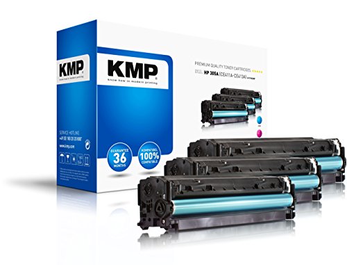 Cartouche toner KMP 1233 0030 cyan magenta pour imprimante laser 3 pièces